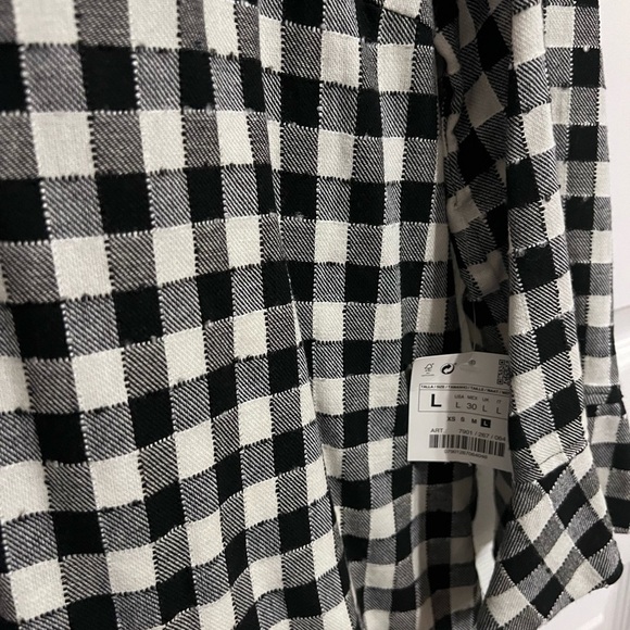 NWT. Zara Womens Short Check Smart Dress Black White - Size L - Picture 6 of 7